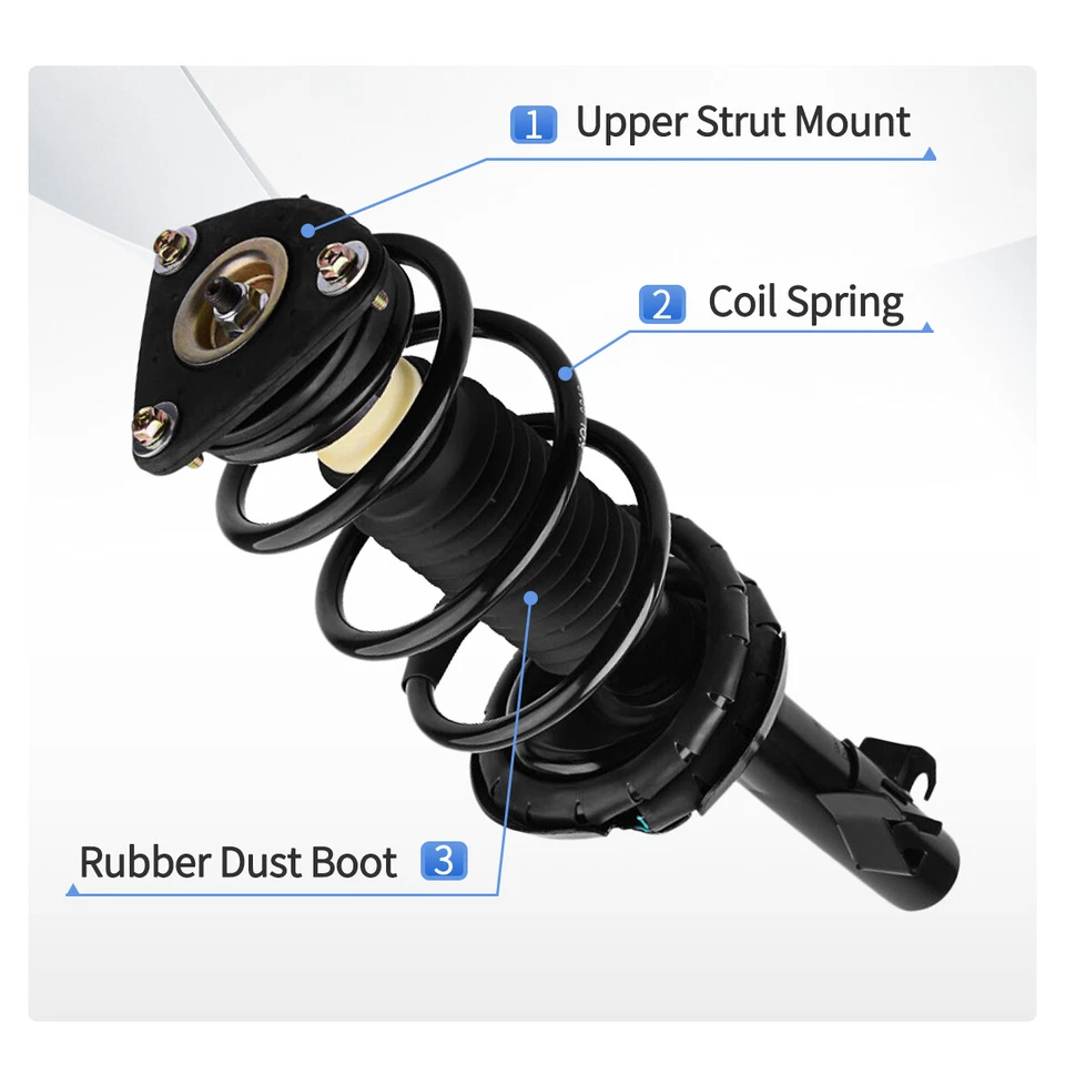 2pc Front Shocks Struts Coil Spring Assembly For 2004-2013 Mazda 3 06-10 Mazda 5 - Image 3 of 4