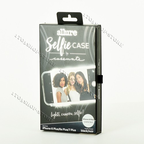 Case Mate Allure Selfie LED lighting Case For iPhone 7 Plus iPhone 8 Plus Black - Picture 1 of 6