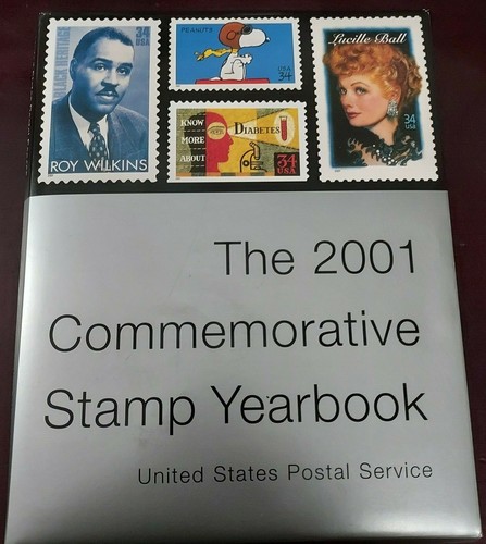 2001 Commemorative Stamp Yearbook USPS Souvenir Mint Set Album + Stamps / Sealed - Picture 8 of 8