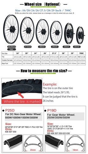 48V 2000W Ebike Conversion Kit Rear Rotate Gearless Motor 50A Controller Display - Bild 13 von 18