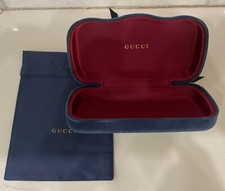 GUCCI Case Hard Shell Eyeglasses Sunglasses Velvet Case Medium Blue
