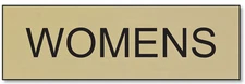 GOLD OR SILVER 2 X 8" WOMENS NAME PLATE DOUBLE STICK or MAGNETIC STRIP ON BACK
