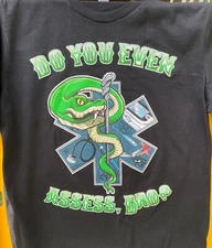 EMT EMS Paramedic medical ambulance driver rescue Fire star snake medic t-shirt