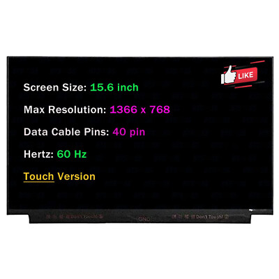 for HP 15-DY2106DS 15.6'' LCD LED Touch Screen Display Panel HD 1366x768 40 Pins