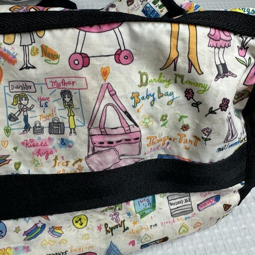 Borsone LeSportsac Sara Schwartz Girly Large Deluxe Weekender USA leggi - Foto 9 di 23