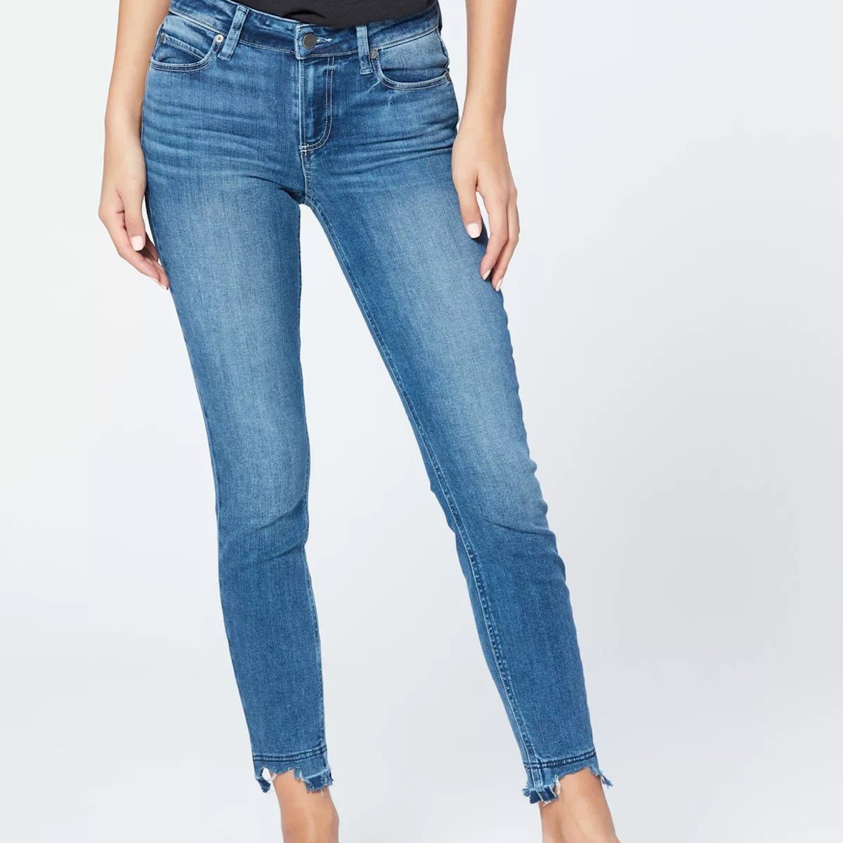 PAIGE Verdugo Ankle Skinny Jean グレー Paige Verdugo Ankle Jeans Gray Denim Skinny Stretch Zipper