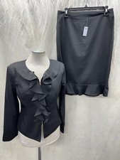 JOHN MEYER SKIRT SUIT /SIZE 18/LINED/NEW/RETAIL 280/SKIRT LENGTH 24  /BLACK