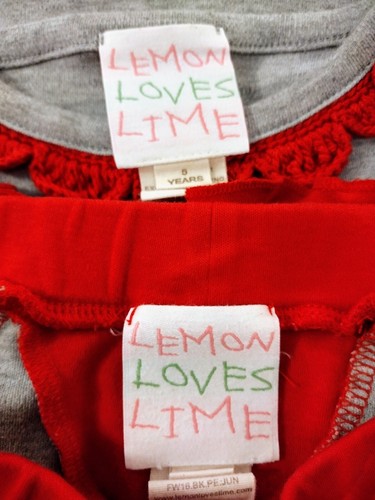 Lemon Loves Lime Alice In Wonderland Skirt Set White Rabbit Red Argyle 5T - Picture 11 of 12