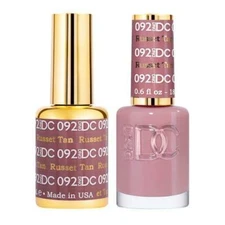 DND DC Soak Off Gel Polish + Matching Nail Lacquer - #092 Russet Tan