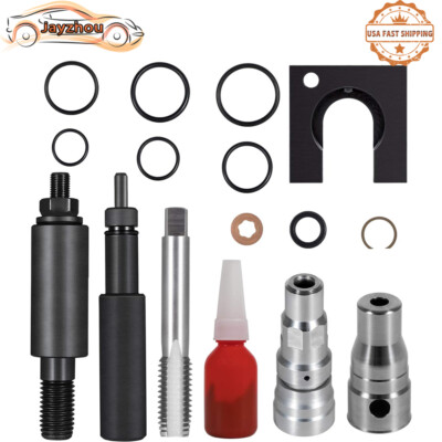 #ad 6.0L Powerstroke Engine Head Repair Fuel Injector Sleeve Cup Puller for Ford $221.43