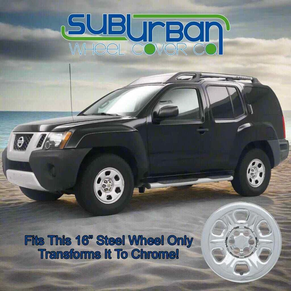 👀 Juego de cubiertas de rueda cromadas de 16" para Nissan Frontier Xterra # IMP-69XN 2005-2024 Foto 3 de 4
