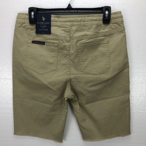 New US Polo Assn Boys 2XL Five Pockets Chino Flat Front Men Casual Short Pants - Picture 3 of 7