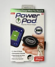 Power Pod As Seen On TV Keychain Phone Charger Compatible With iPhone
