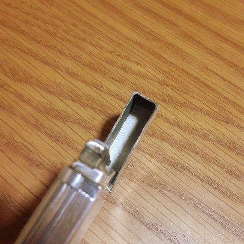 Working S.T.Dupont Gas Lighter Silver LINE 2 montparnasse without box - Picture 9 of 9