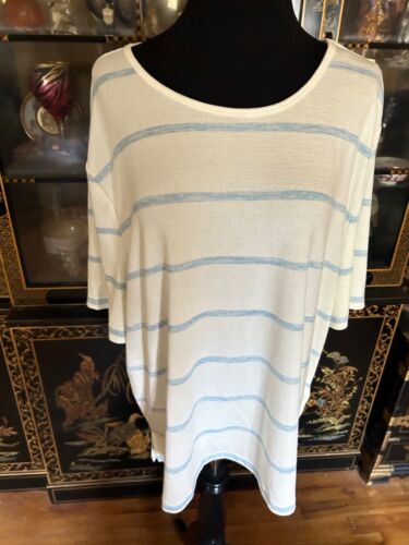 Banana Republic Striped T Shirt Top Blouse Scoop Neck Sz XXL - Picture 2 of 2