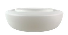 Lozenge Shape Frosted Glass Flush Mount Ceiling Light Shade 13.75 x 4.5"