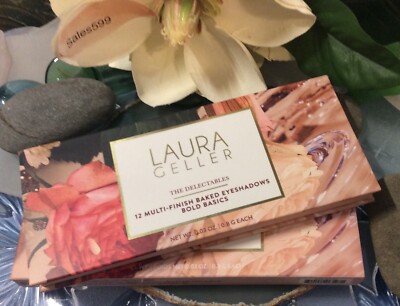 New Laura Geller The Delectables 12 Multi-Finish Baked Eyeshadows Bold Basics