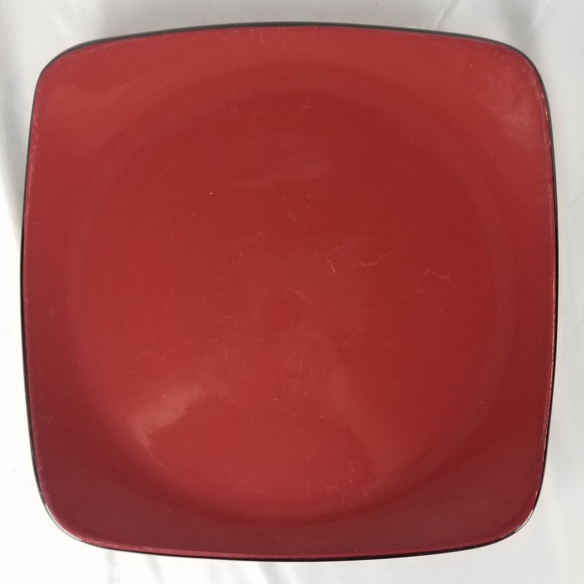 Corelle Hearthstone CHILI RED Dinner Plate (Square)