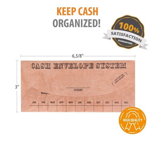 Budgetizer Cash Envelopes System - 24 Pack Budget Planner Envelopes –Assorted Co - Picture 3 of 7
