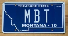 Montana VANITY License Plate M B T