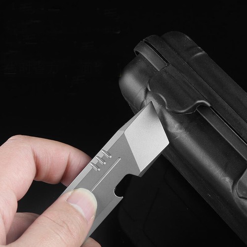 Titanium Crowbar Pry Bar Bottle Opener Open Box Outdoor Survival EDC Pocket Tool - Picture 8 of 15