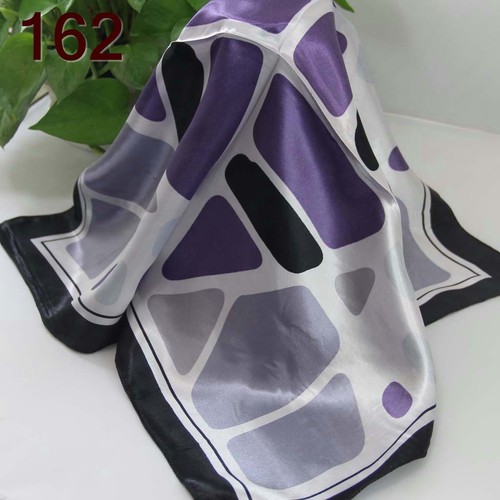 New Fashion Vintage Women Silk Satin Scarves Ladies Small Square Wrap Head Shawl - Picture 29 of 37