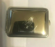 Art Deco American Eagle German Silver Small Pill box Pill case