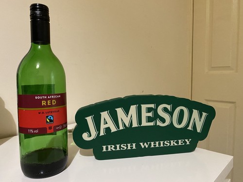 Jameson Whisky Irlandais Lumineux Mural LED Boîte Lumineuse Pub Panneau, Mancave Bar, USB - Photo 10/10