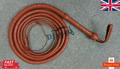 DJANGO-ENTERPRISES Indiana Jones Bullwhip 12 Zöpfe Top Grain Rindsleder Shot Loaded Erwachsene Peitsche