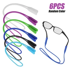 6pcs Anti-Slip Silicone Glasses Straps Elastic Eyewear Retainers 20.5''