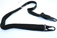 550 Paracord Tactical Rifle Gun Sling 50" 2 Point for Rifle or Shotguns (Black)