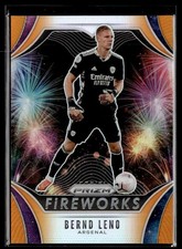 2020-21 Panini Prizm Premier League Fireworks Orange #22 Bernd Leno /25