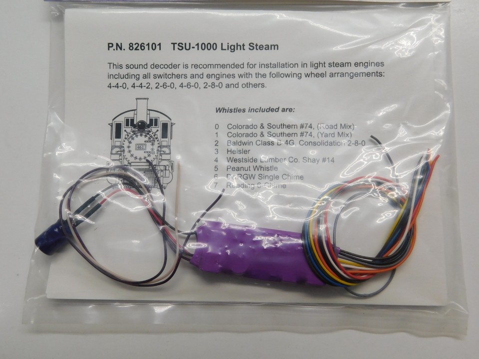 Soundtraxx Tsunami PN 826101 TSU-1000 Digital Sound Decoder Light Steam ...