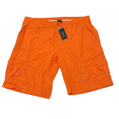 Pantalones Cortos Carga Ligeros Polo Ralph Lauren Para Hombre Talla 40 Naranja Algodón Nuevos