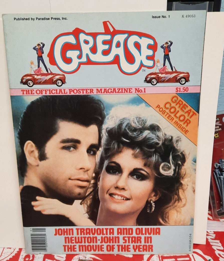 GREASE The Official Poster Magazine #1 JOHN TRAVOLTA OLIVIA NEWTON JOHN