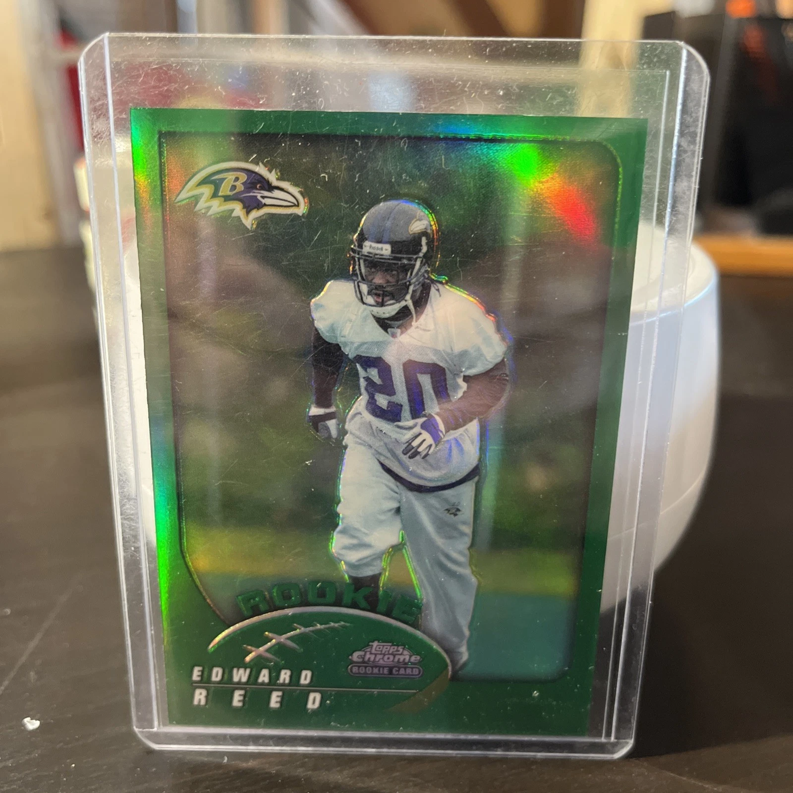 2002 Topps Chrome - #208 Ed Reed RC Rookie Refractor Ravens Texans HOF LEGEND