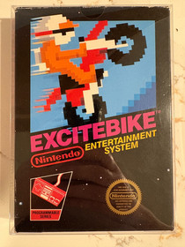 Excitebike - Nintendo NES CIB - Unbroken Sticker Seal Gloss Hangtab