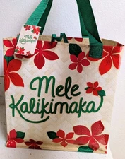 Foodland Hawaii Mele Kalikimaka Merry Christmas 2025 Reusable Shopping Tote Bag