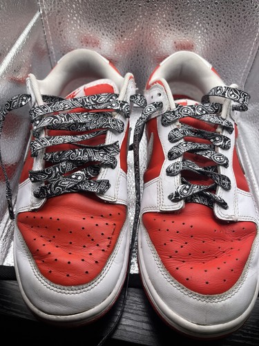Talla 8.5 - Nike Dunk Low Championship Rojo 2021 Raro Auténtico Usado - Imagen 3 de 6