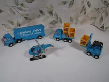 BUDDY L Japan Pan Am Airport Toy Metal Truck Set COMPLETE NO BOX Excellent