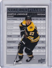 2023-24 Upper Deck Series 1 Stat Box Filler #SB-15 Hampus Lindholm Boston Bruins