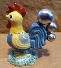 Vintage Ceramic Rooster Measuring Spoon Holde...