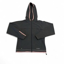 Vintage 90s Reebok Full Zip Jacket Grey Pink Made in USA Women's Medium