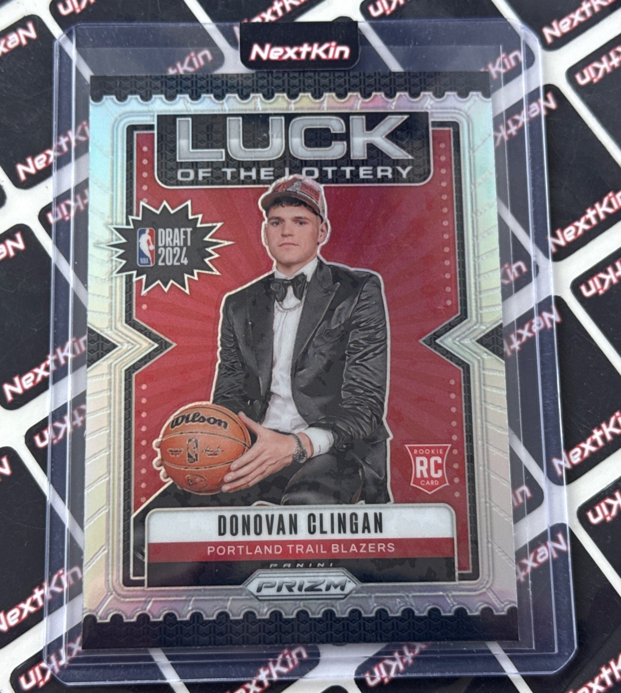 2024-25 Panini Prizm Luck of the Lottery Silver Donovan Clingan #9 Rookie RC