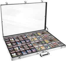 Card Show Display Case Large Aluminum 34"X22", Lockable Trading Card Display Cas