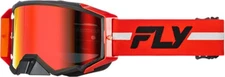 Fly Racing 37-51919 Zone Pro Goggle Red/Black/Grey w/Red Mirror/Smoke Lens