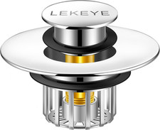 LEKEYE Tub Stopper  Shower Drain Hair Catcher  Pop-Up Drain Stopper with Strai