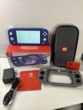 Nintendo Switch Lite HDH-001 Handheld Console - 32GB - Blue - w/ Carrying Case