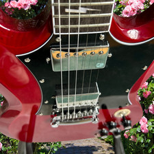Hot Selling Red Electric Guitar Mahogany Body Fixed Bridge HH Pickups