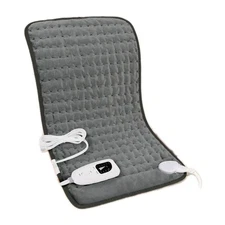 BESIGILA 12x24 Electric Heating Pad Gray Pain Relief Soft Machine Washable
